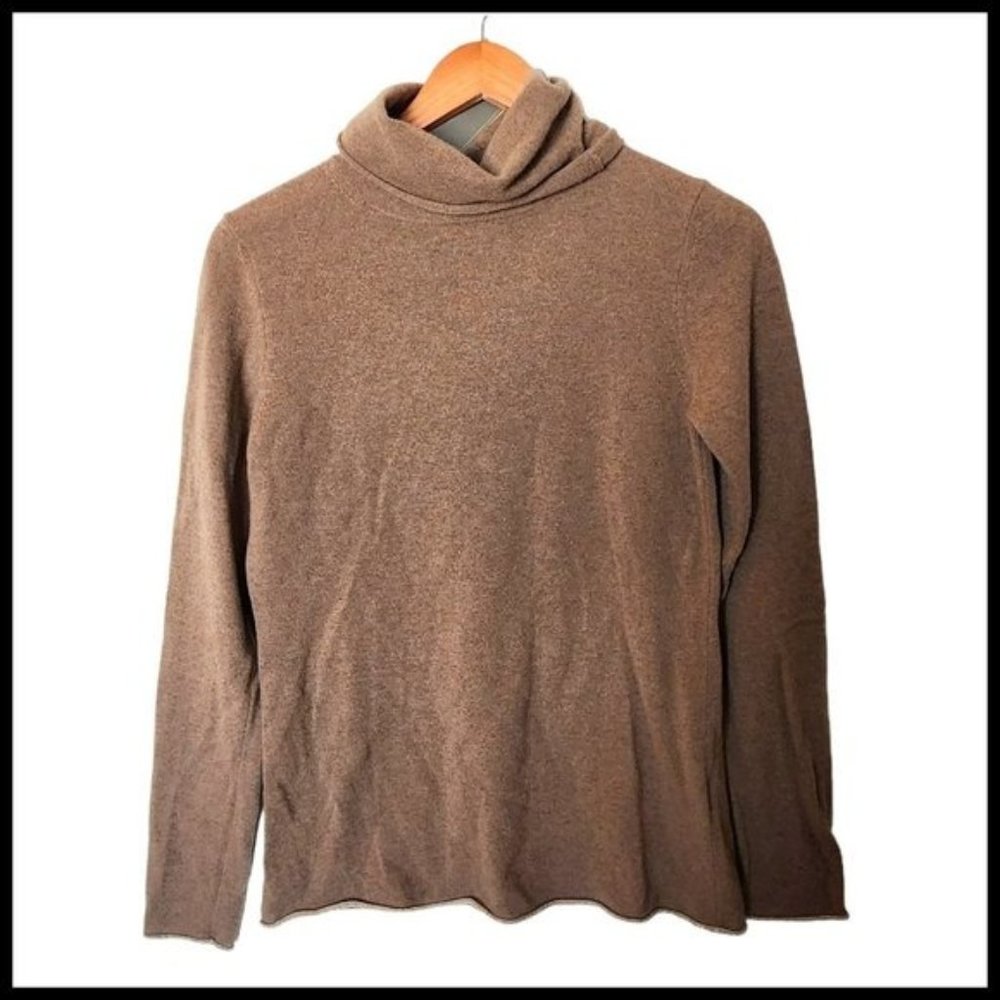 Mantovani Studio Turtleneck Sweater Tan Brown 100% Cashmere M‎ Medium NWT
